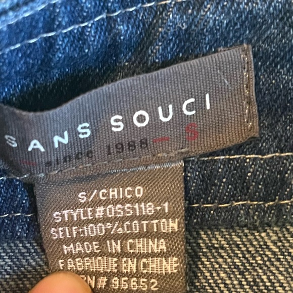 Sans Souci denim jean button front skirt size small - Picture 4 of 5
